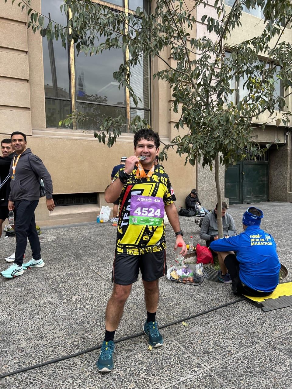 Cristian en el Maratón de Santiago